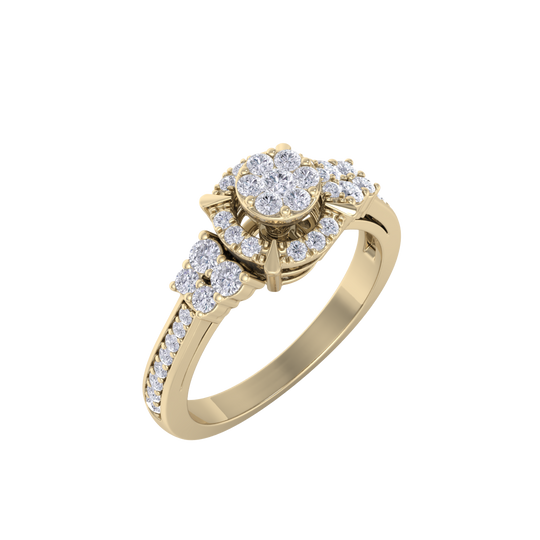 Diamond ring in white gold with white diamonds of 0.40 ct in weight