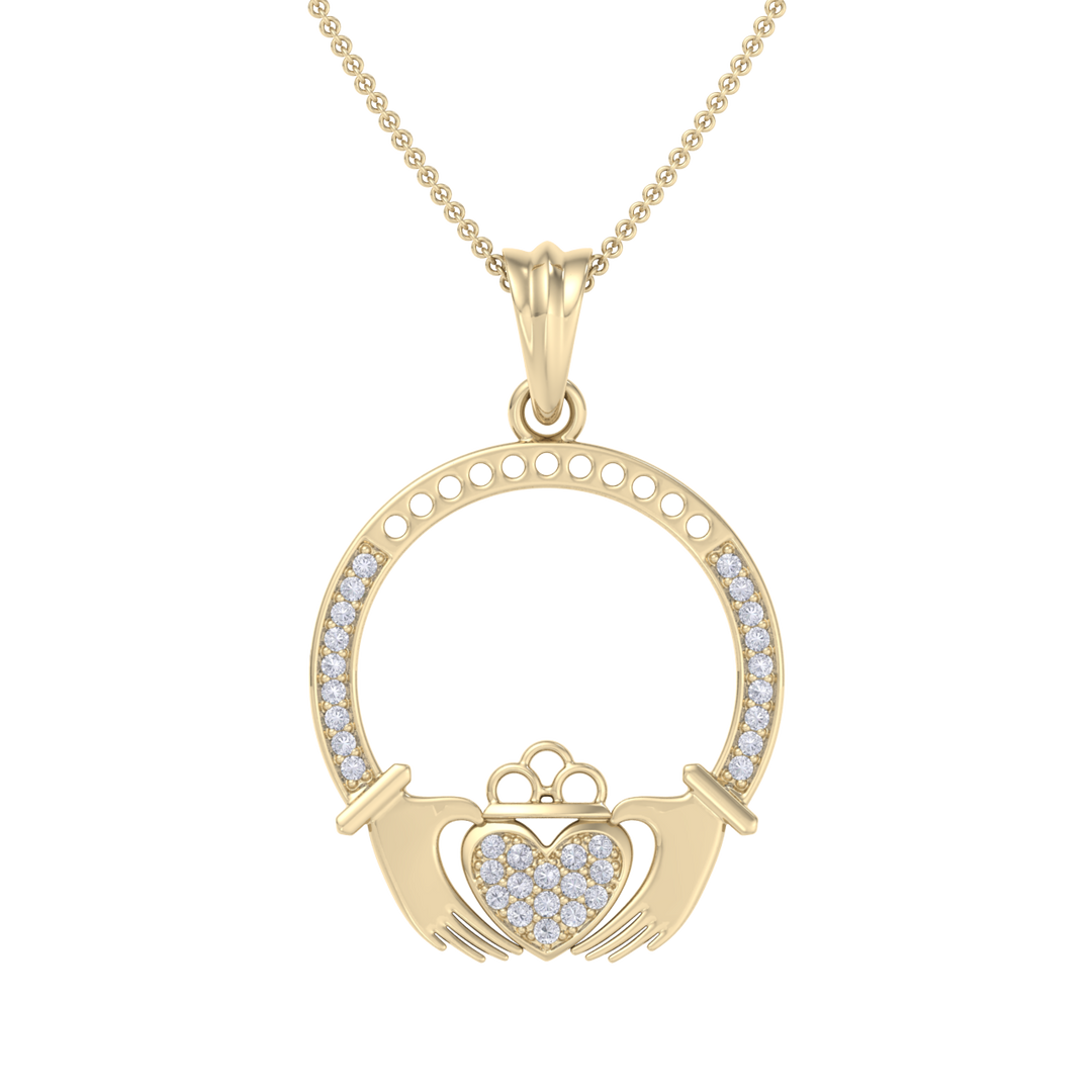 Love pendant in rose gold with white diamonds in rose gold with white diamonds of 0.19 ct in weight