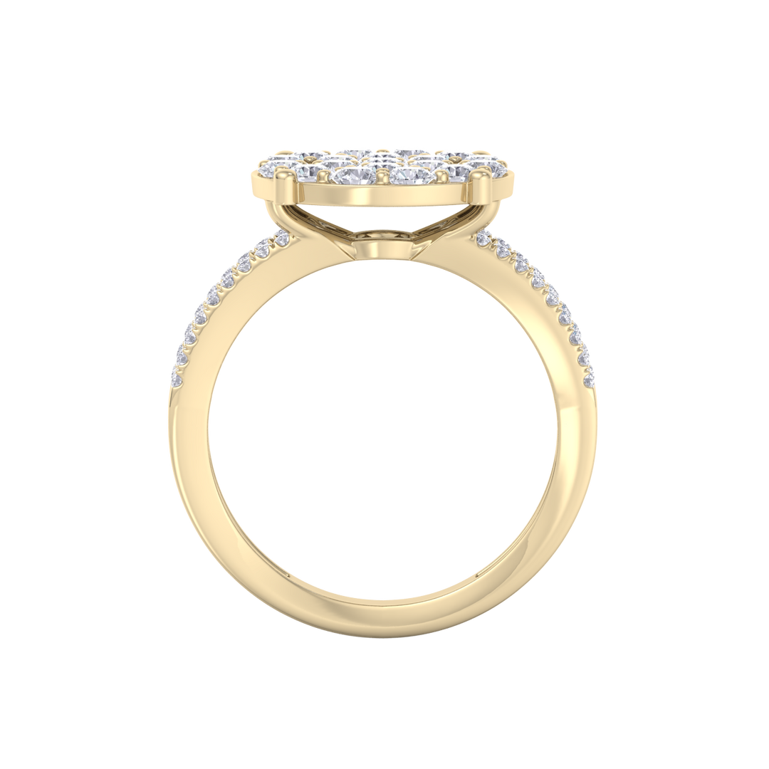 Diamond ring in rose gold with white diamonds of 1.59 ct in weight