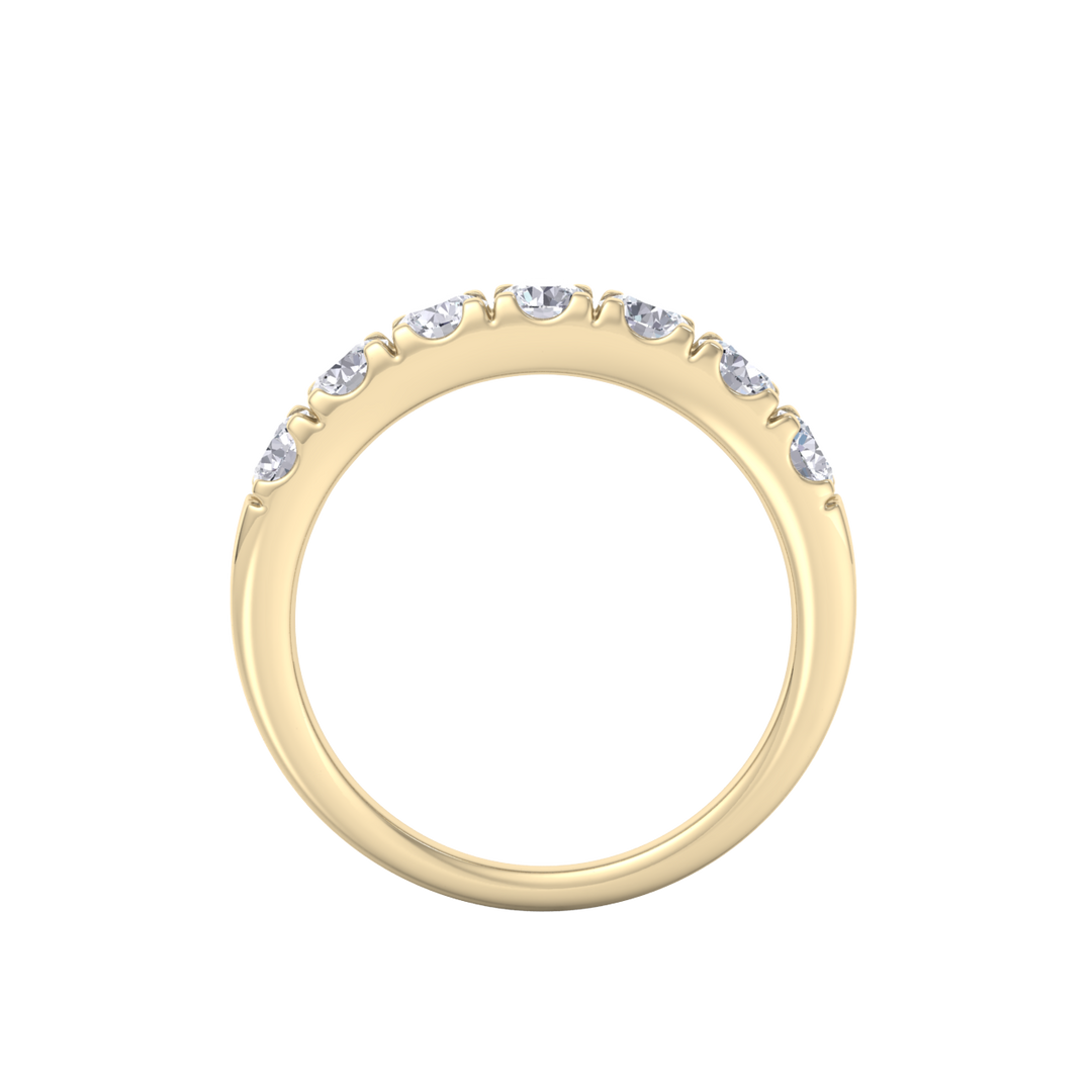 Classic Wedding band in rose gold with white diamonds of 1.16 ct in weight