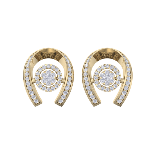 Statement earrings in white gold with white diamonds of 0.53 ct in weight