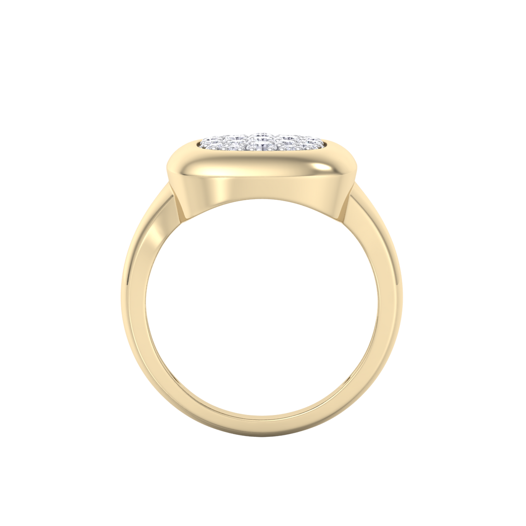 Diamond ring in rose gold with white diamonds of 0.41 ct in weight