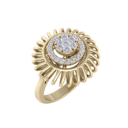 Diamond ring in rose gold with white diamonds of 0.23 ct in weight