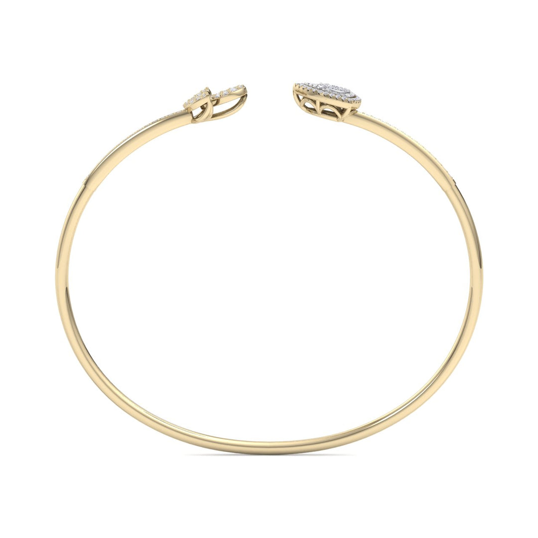Bracelet in yellow gold with white diamonds of 0.52 ct in weight