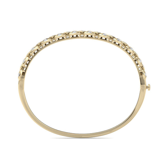 Bracelet in yellow gold with white diamonds of 0.97 ct in weight