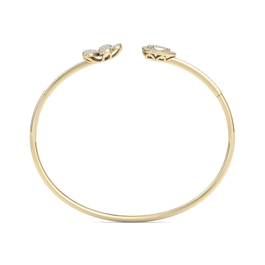 Bracelet in yellow gold with white diamonds of 0.72 ct in weight