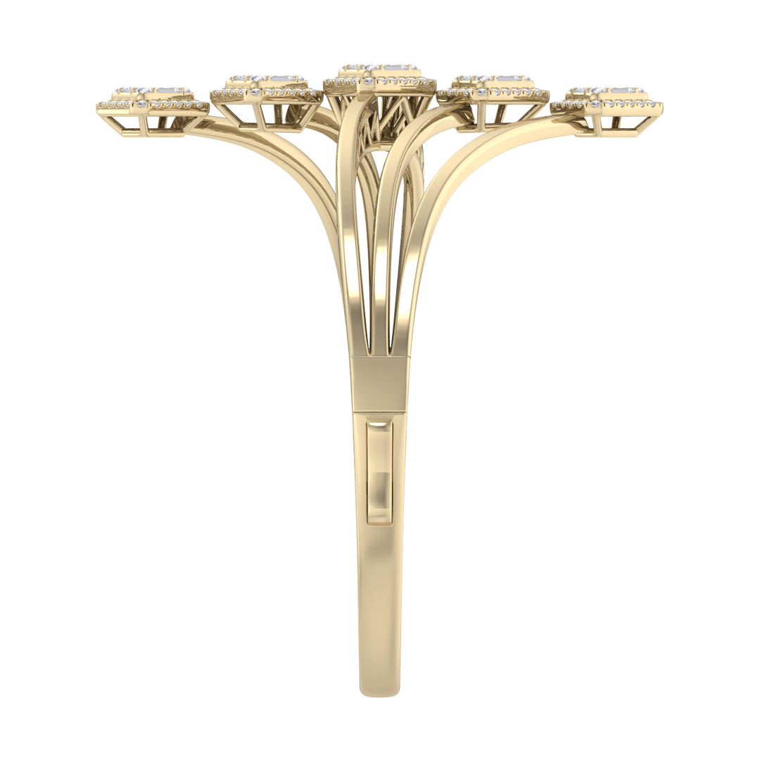 Diamond bracelet in yellow gold with white diamonds of 3.26 ct in weight