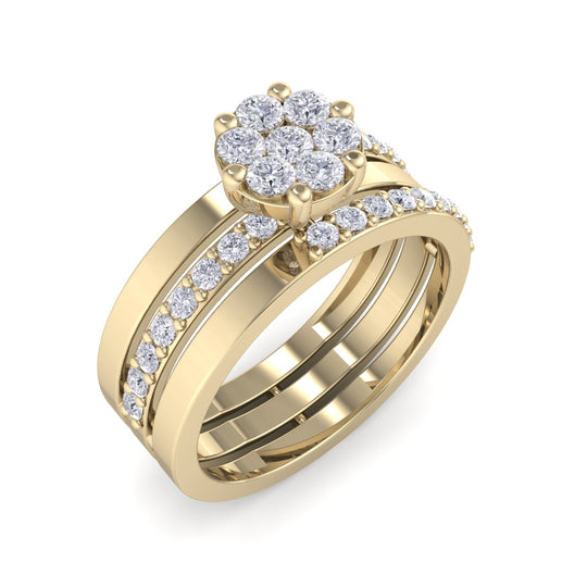 Beautiful ring in white gold with white diamonds of 0.64 ct in weight