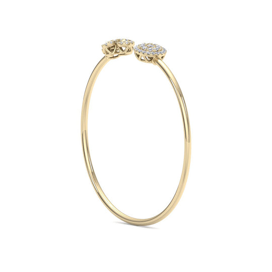 Bracelet in yellow gold with white diamonds of 0.57 ct in weight