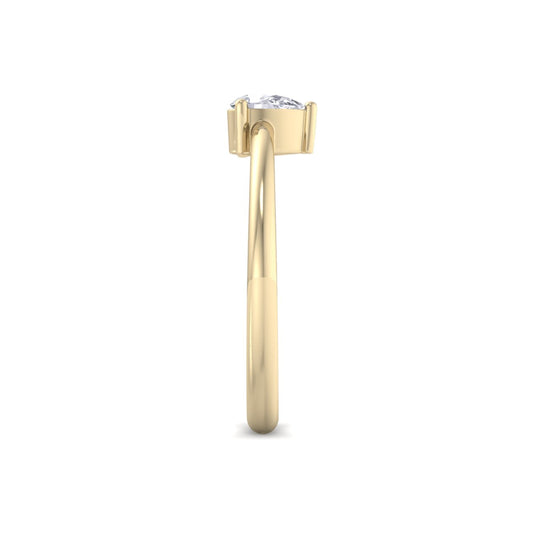Exclusive Diamond ring in yellow gold with white diamonds of 0.25 ct in weight