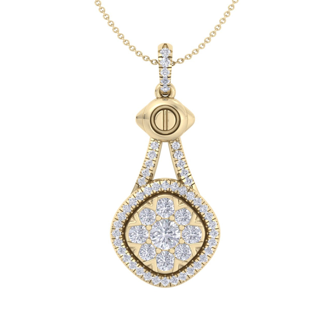 Pendant in yellow gold with white diamonds of 0.52 ct in weight - HER DIAMONDS®