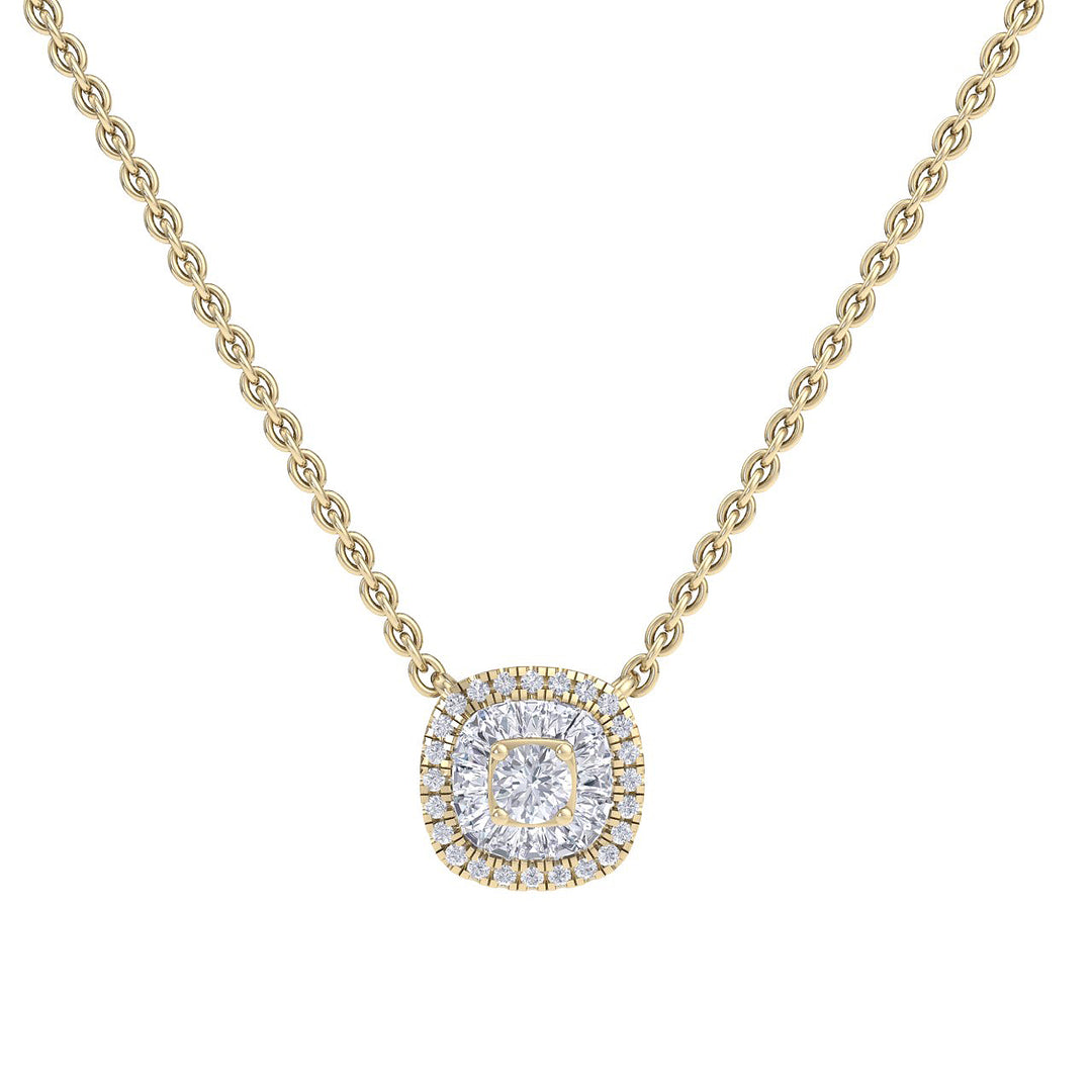 Necklace in yellow gold with white diamonds of 0.94 ct in weight - HER DIAMONDS®