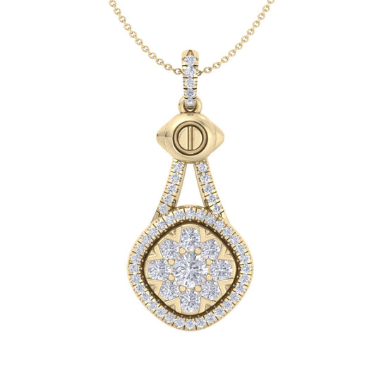 Pendant in white gold with white diamonds of 0.52 ct in weight - HER DIAMONDS®