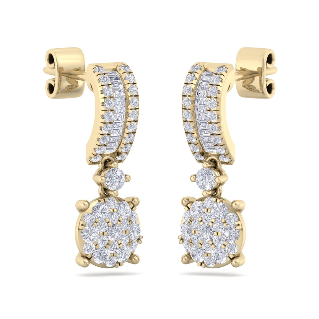 Earrings in rose gold with white diamonds of 1.25 ct in weight - HER DIAMONDS®