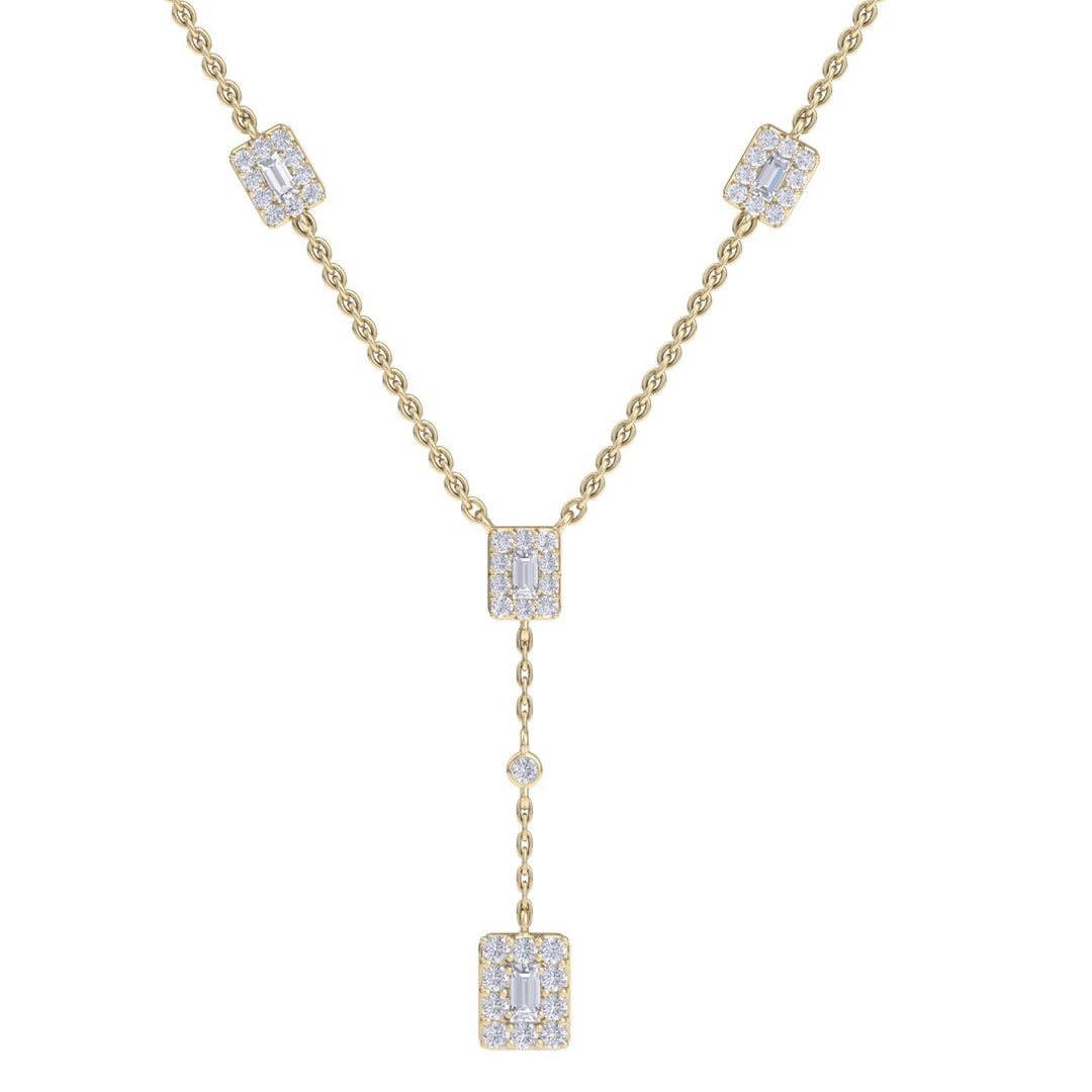 Necklace in rose gold with white diamonds of 0.51 ct in weight