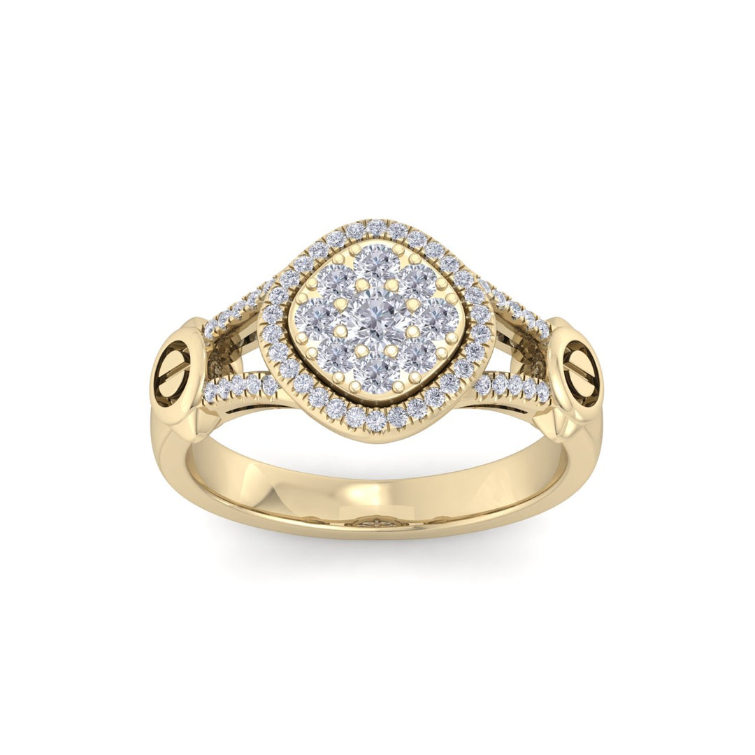 Ring in rose gold with white diamonds of 0.58 ct in weight