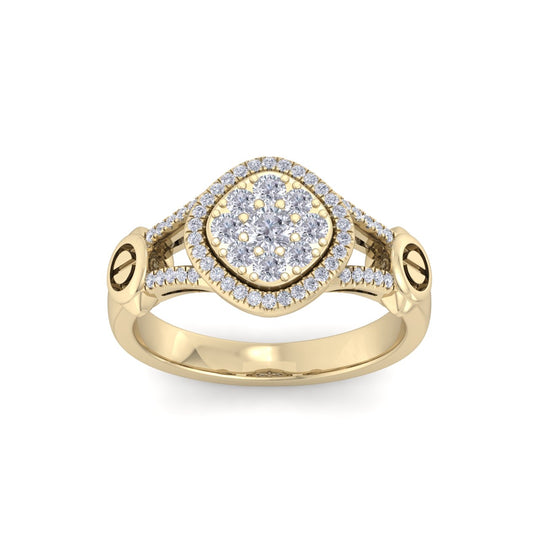 Ring in rose gold with white diamonds of 0.58 ct in weight