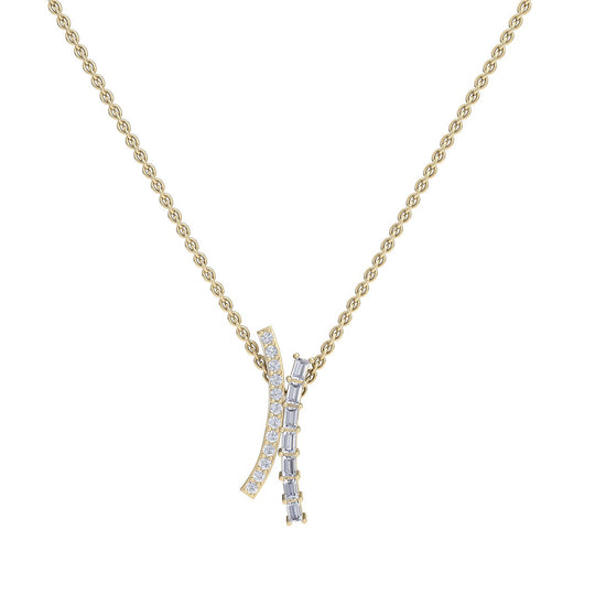 Necklace in yellow gold with white diamonds of 0.31 ct in weight - HER DIAMONDS®