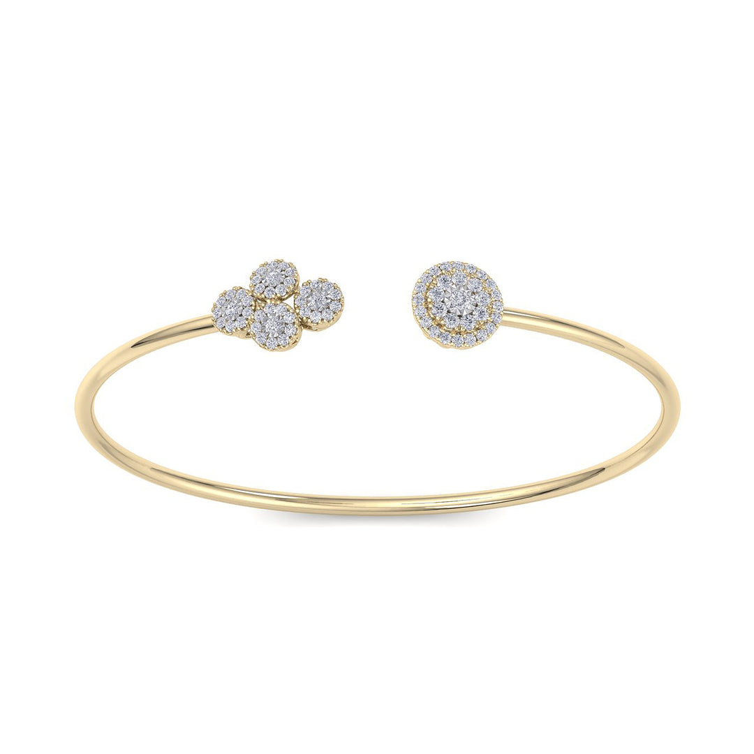 Bangle in white gold with white diamonds of 0.57 ct in weight - HER DIAMONDS®