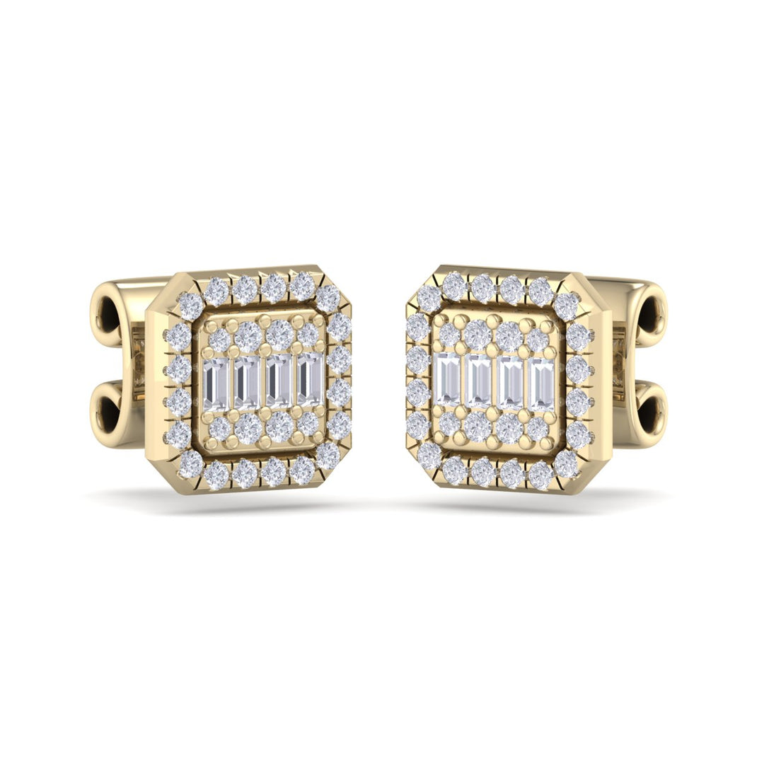 Stud earrings in rose gold with white diamonds of 0.42 ct in weight - HER DIAMONDS®
