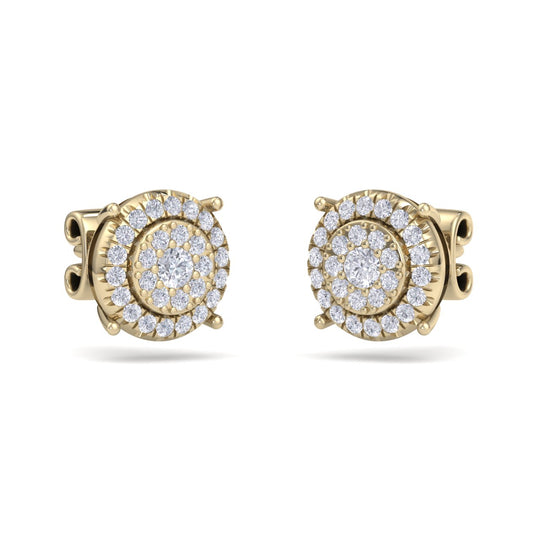 Stud earring in white gold with white diamonds of 0.45 ct in weight - HER DIAMONDS®