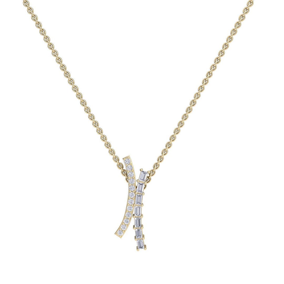 Necklace in rose gold with white diamonds of 0.31 ct in weight - HER DIAMONDS®