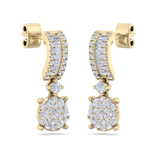 Earrings in white gold with white diamonds of 1.25 ct in weight - HER DIAMONDS®