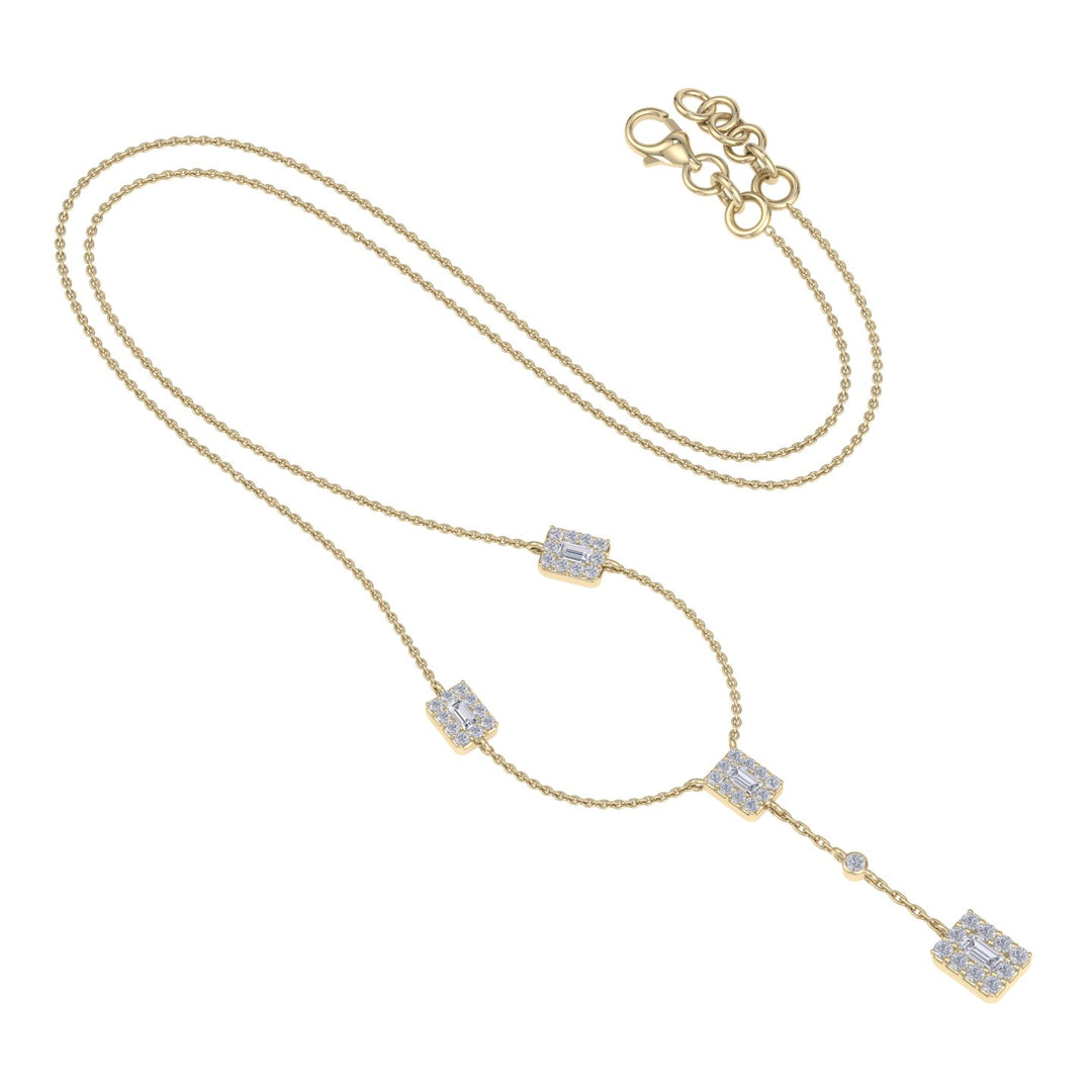 Necklace in white gold with white diamonds of 0.51 ct in weight