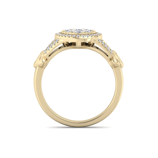 Ring in white gold with white diamonds of 0.58 ct in weight
