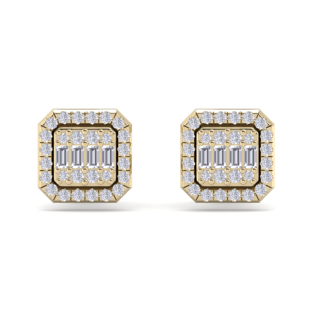 Stud earrings in white gold with white diamonds of 0.42 ct in weight - HER DIAMONDS®