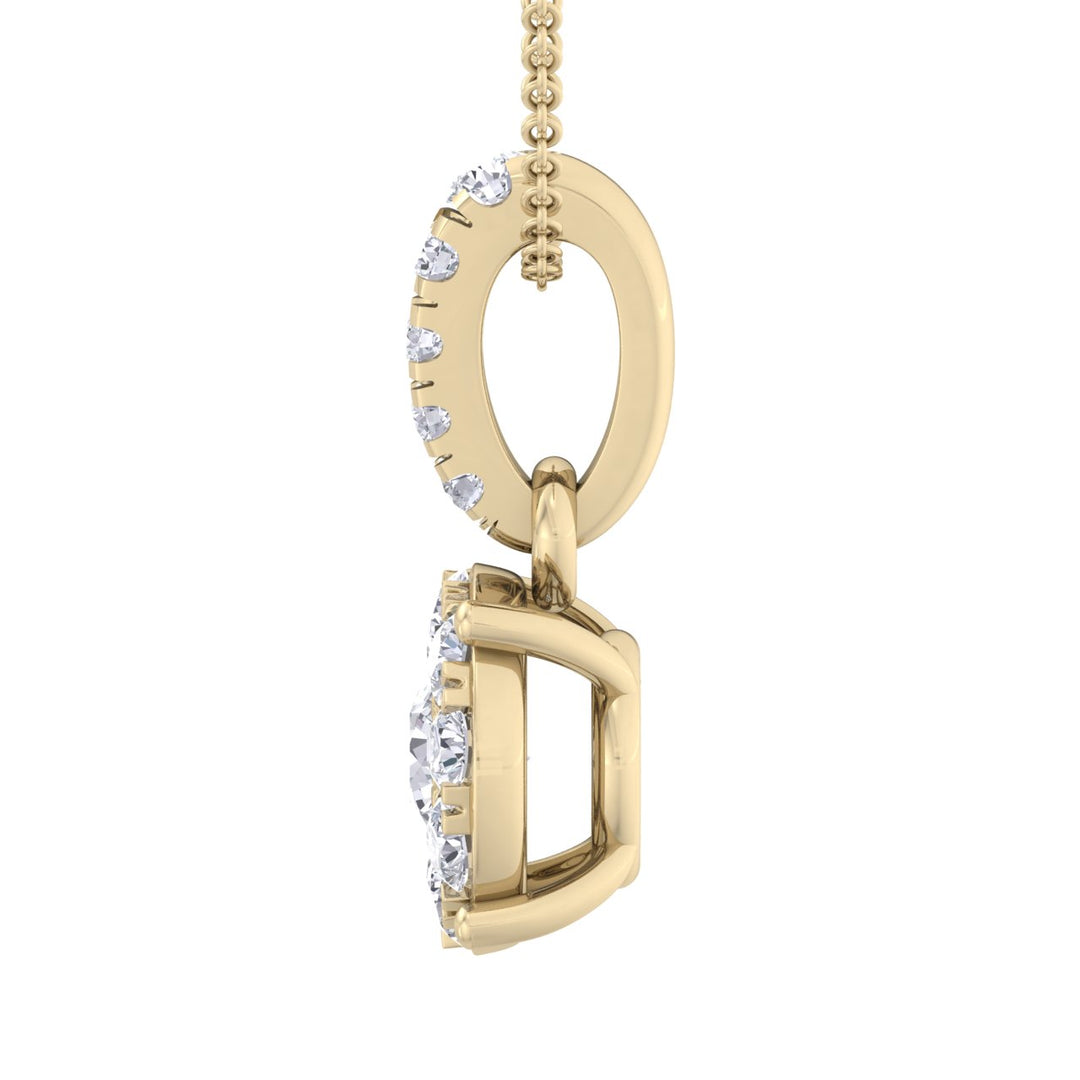 Classic pendant in white gold with white diamonds of 0.29 ct in weight - HER DIAMONDS®
