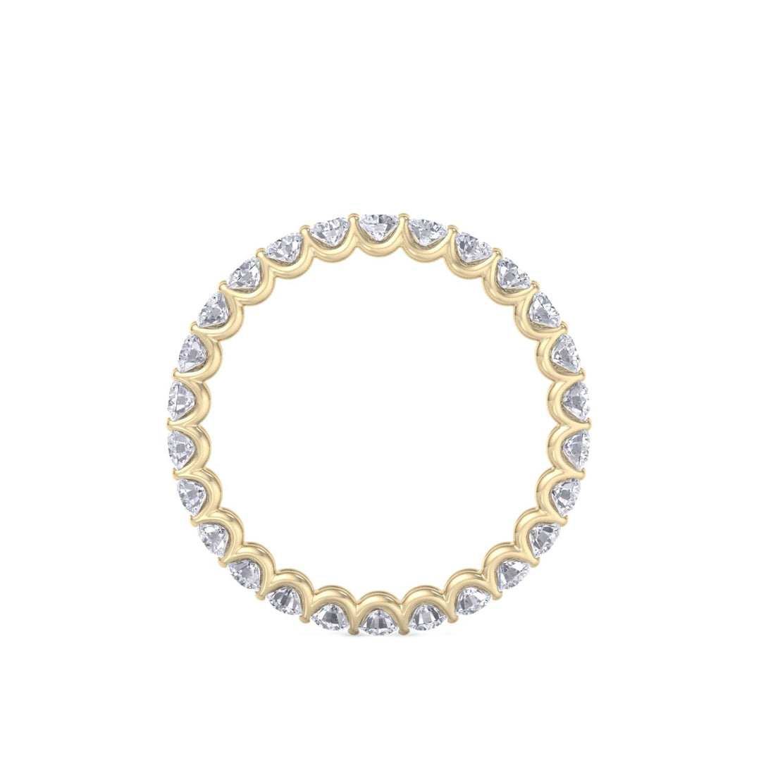Eternity ring in yellow gold with white diamonds of 0.91 ct in weight
