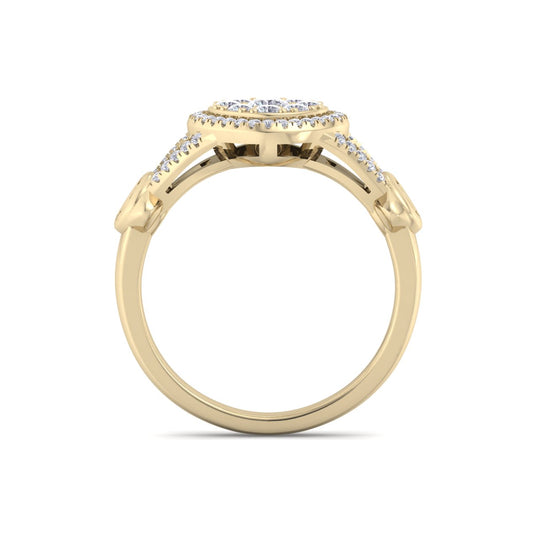 Ring in rose gold with white diamonds of 0.58 ct in weight