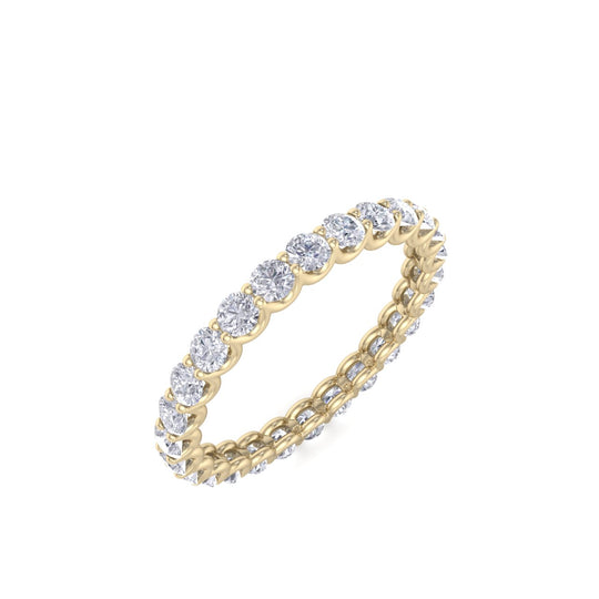 Eternity ring in yellow gold with white diamonds of 0.91 ct in weight