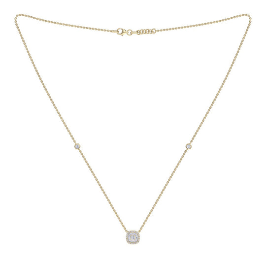 Necklace in rose gold with white diamonds of 0.94 ct in weight - HER DIAMONDS®