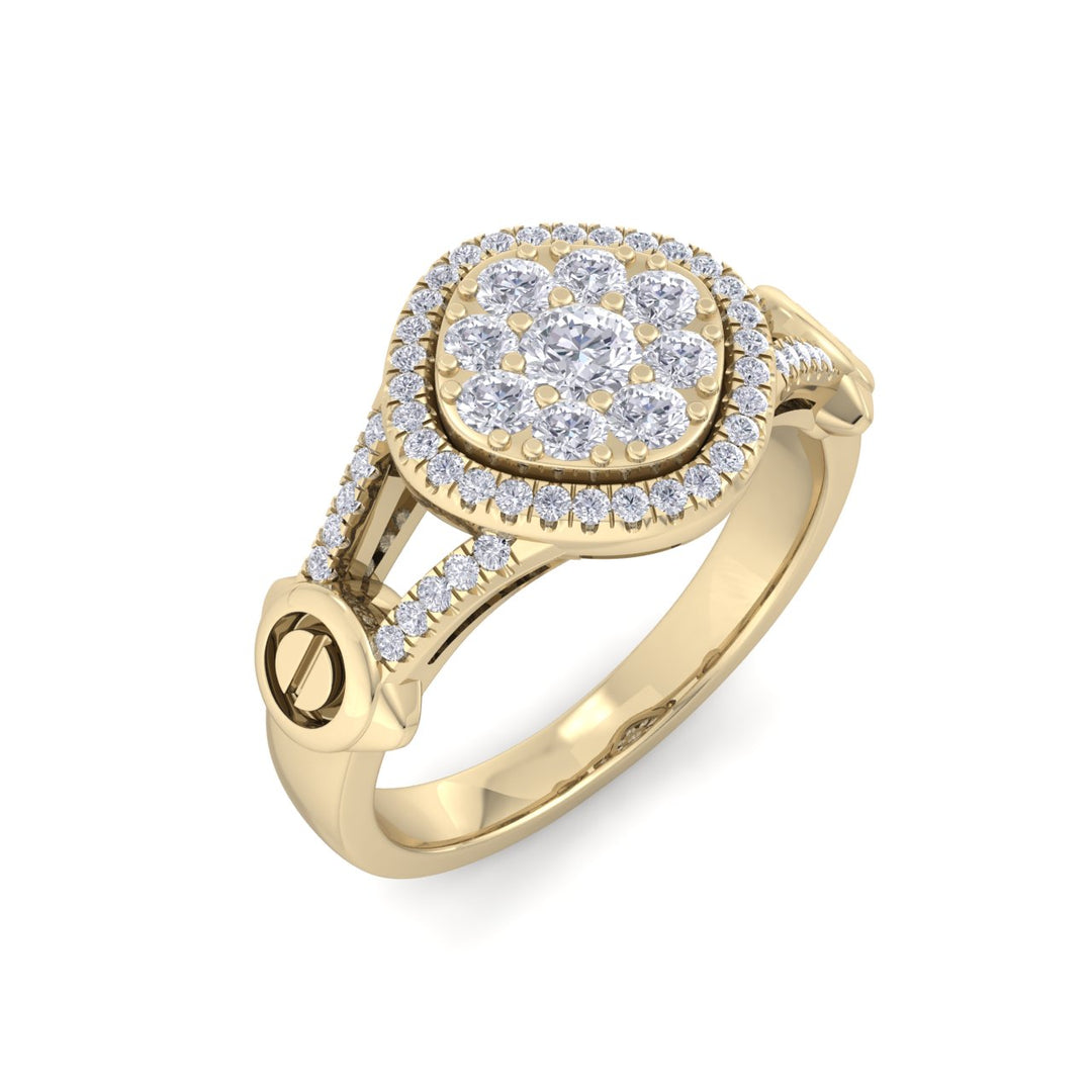 Ring in rose gold with white diamonds of 0.58 ct in weight