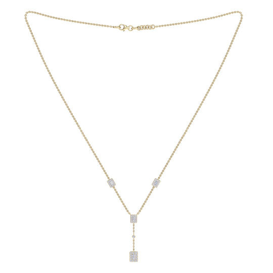 Necklace in rose gold with white diamonds of 0.51 ct in weight