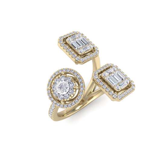 Ring in white gold with white diamonds of 1.02 ct in weight
