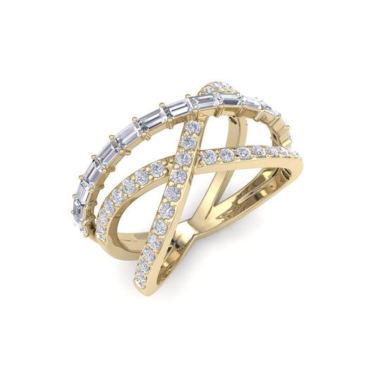 Ring in white gold with white diamonds of 1.07 ct in weight