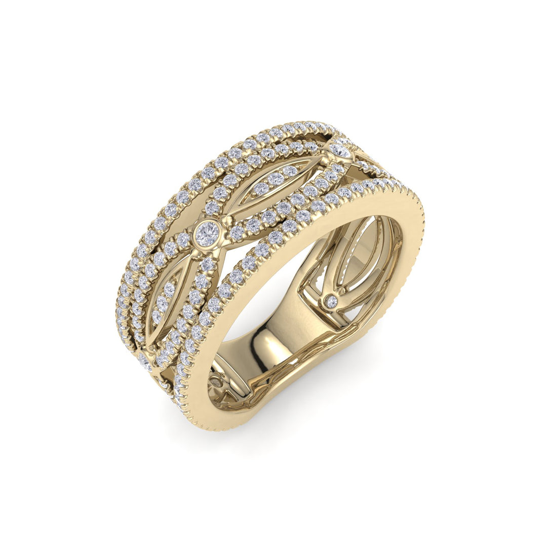 Ring in white gold with white diamonds of 0.72 ct in weight