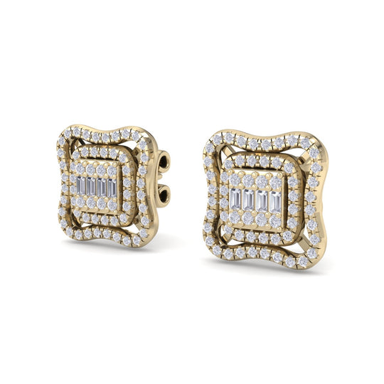 Stud earrings in white gold with white diamonds of 0.67 ct in weight - HER DIAMONDS®