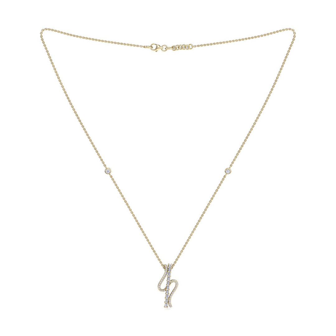Necklace in white gold with white diamonds of 0.41 ct in weight - HER DIAMONDS®