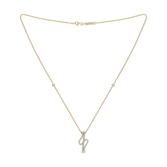 Necklace in yellow gold with white diamonds of 0.41 ct in weight - HER DIAMONDS®