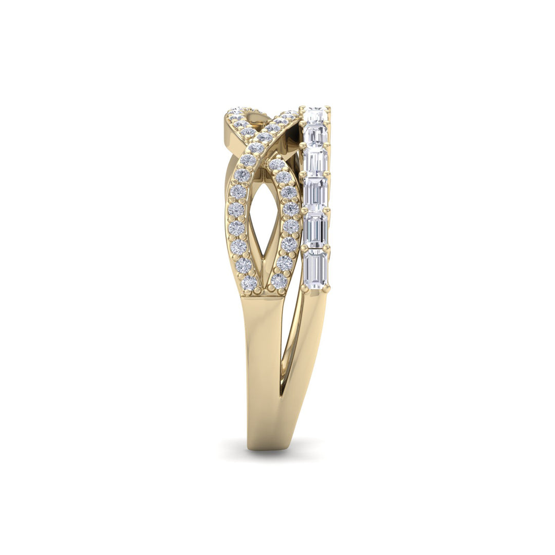 Ring in white gold with white diamonds of 0.50 ct in weight
