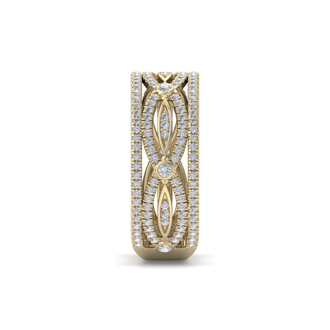 Ring in rose gold with white diamonds of 0.72 ct in weight