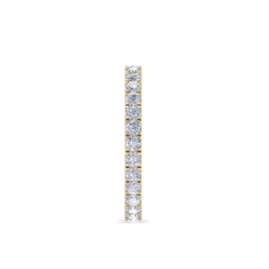 Pavé eternity band in yellow gold with white diamonds of 1.05 ct in weight