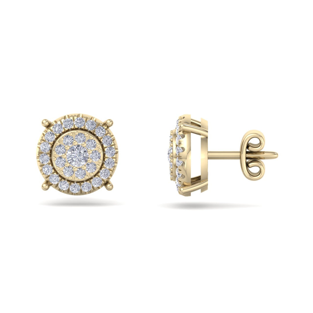 Stud earrings in rose gold with white diamonds of 0.45 ct in weight - HER DIAMONDS®