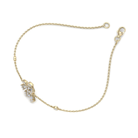 Bracelet in yellow gold with white diamonds of 0.40 ct in weight - HER DIAMONDS®
