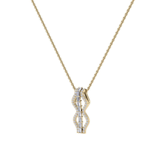 Necklace in white gold with white diamonds of 0.48 ct in weight - HER DIAMONDS®