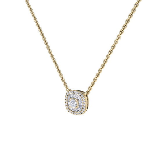 Necklace in yellow gold with white diamonds of 0.94 ct in weight - HER DIAMONDS®